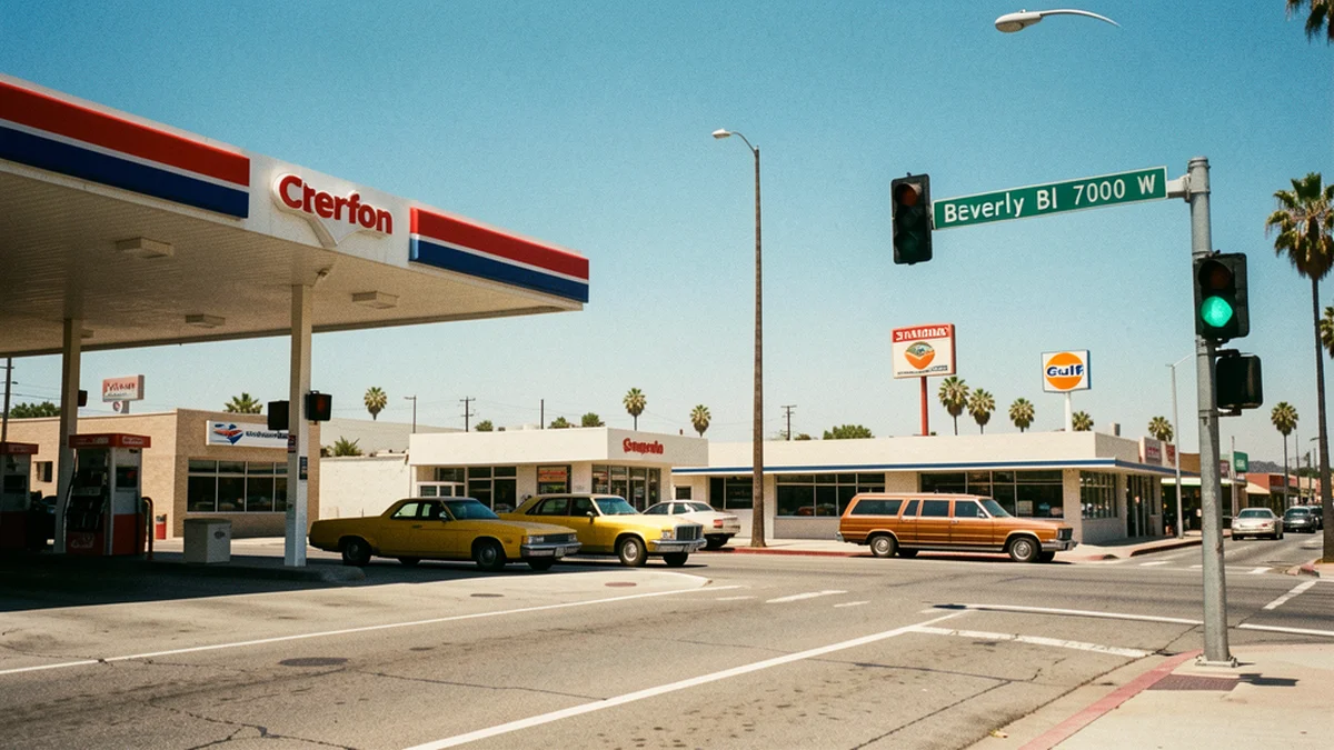 Stephen Shore — Beverly Boulevard et La Brea Avenue, 1975 : la photographie contemporaine au carrefour du quotidien