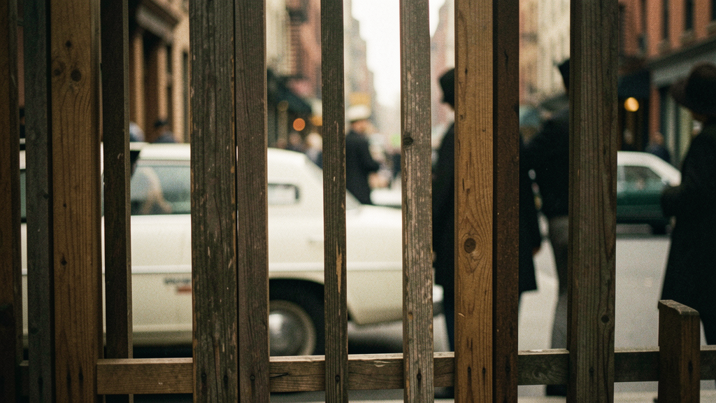 Saul Leiter — Through Boards, c. 1957 : Quand le regard photographique devient abstraction